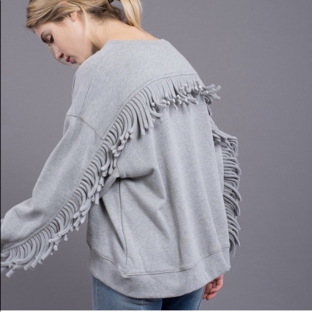 J.O.A Fringe Sweatshirt NWT